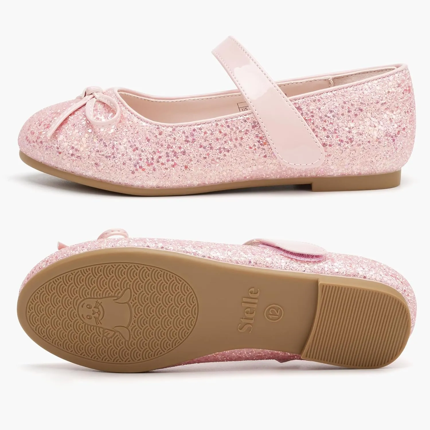 Stelle Girls Mary Jane School Flats Flower Wedding Uniform Party Shoes（Toddler/Little Kids/Big Kids）