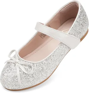 Stelle Girls Mary Jane School Flats Flower Wedding Uniform Party Shoes（Toddler/Little Kids/Big Kids）