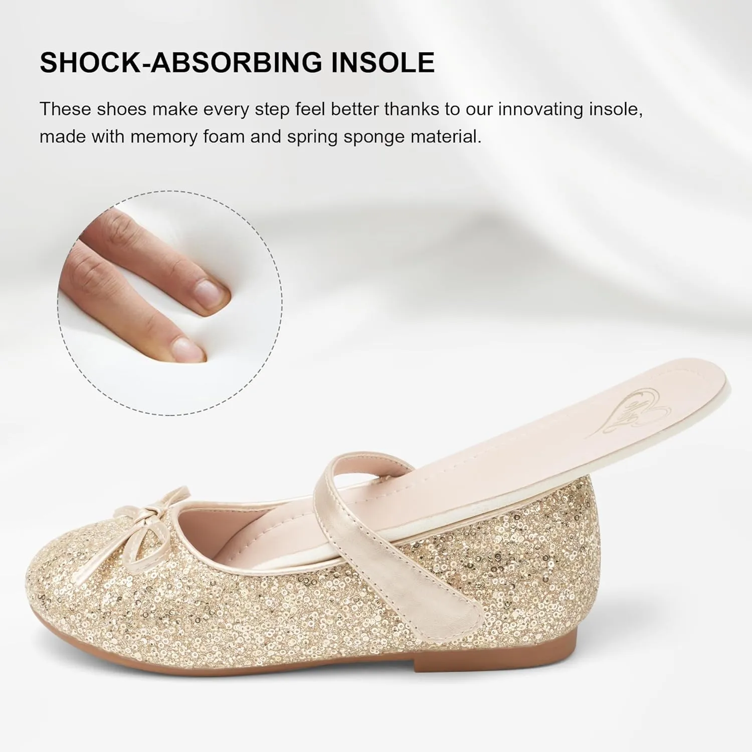 Stelle Girls Mary Jane School Flats Flower Wedding Uniform Party Shoes（Toddler/Little Kids/Big Kids）