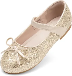 Stelle Girls Mary Jane School Flats Flower Wedding Uniform Party Shoes（Toddler/Little Kids/Big Kids）