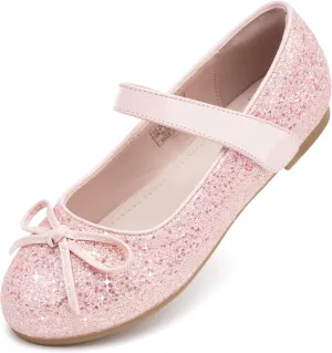 Stelle Girls Mary Jane School Flats Flower Wedding Uniform Party Shoes（Toddler/Little Kids/Big Kids）