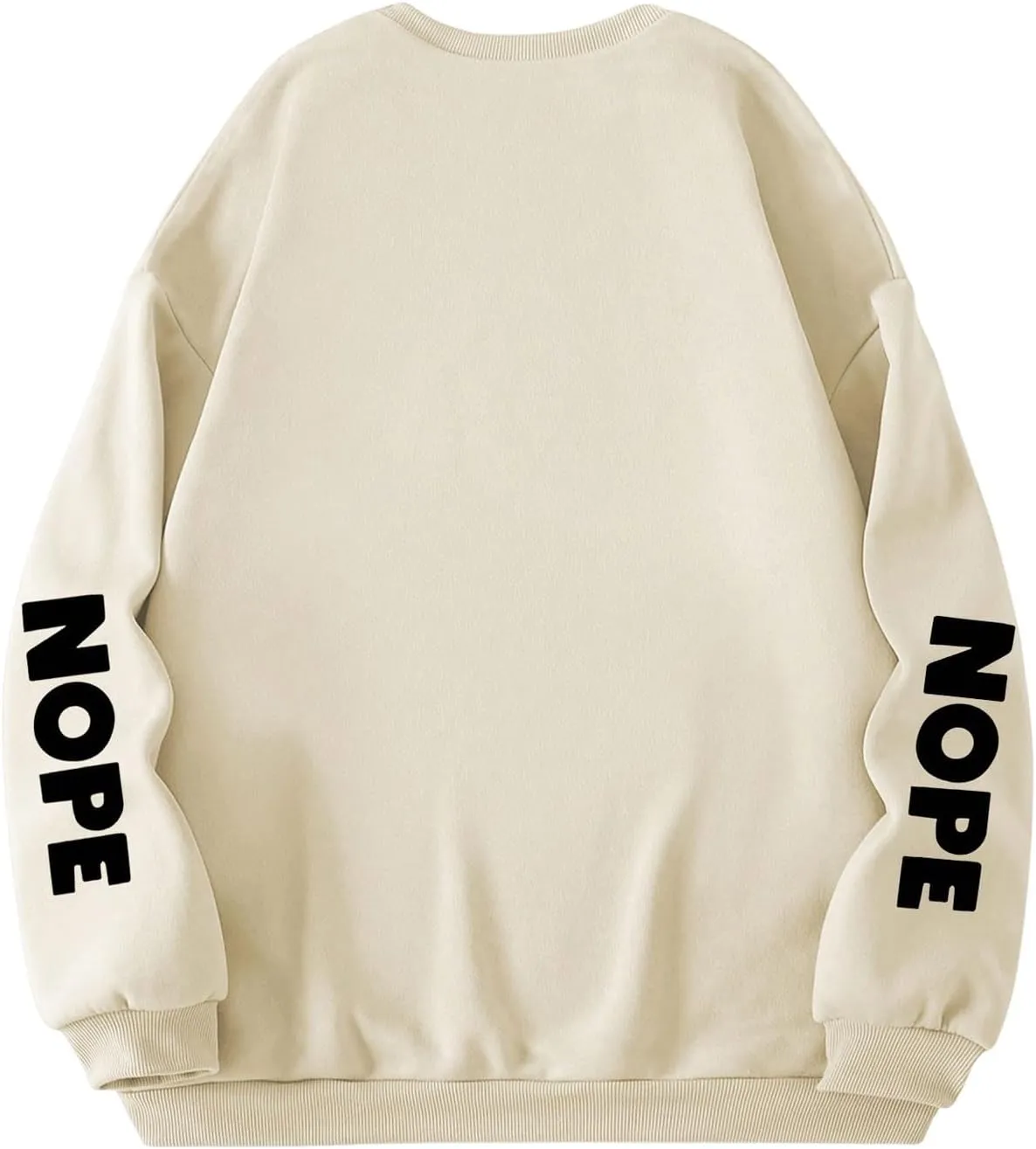 SweatyRocks Women's Cat Letter Graphic Sweatshirt Thermal Lined Long Sleeve Crew Neck Pullover Tops