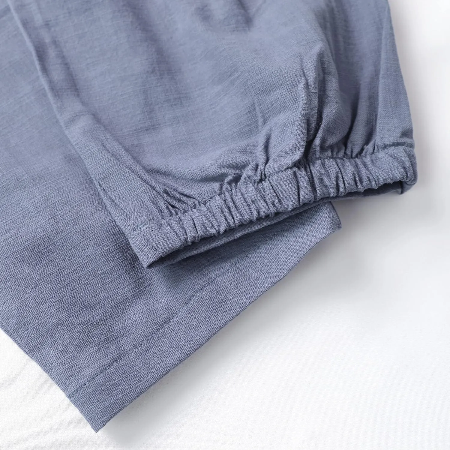 Tanming Linen Pants for Women Summer Casual High Waisted Drawstring White Beach Pant