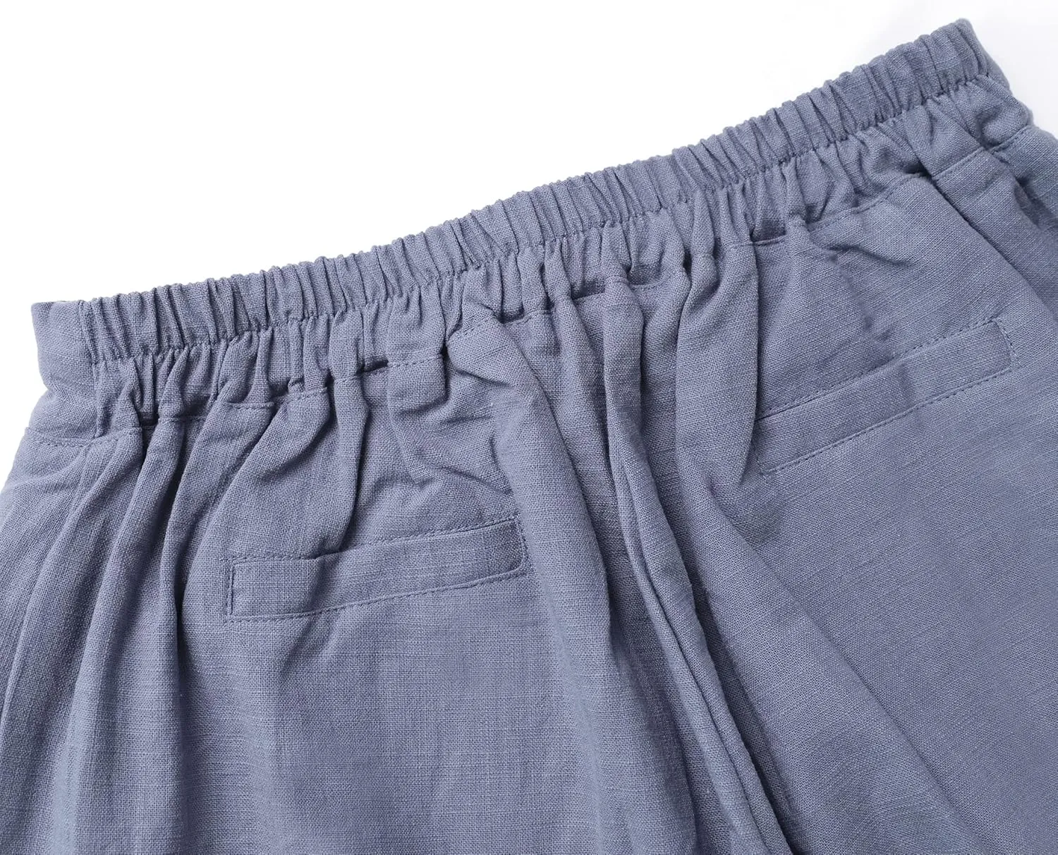 Tanming Linen Pants for Women Summer Casual High Waisted Drawstring White Beach Pant