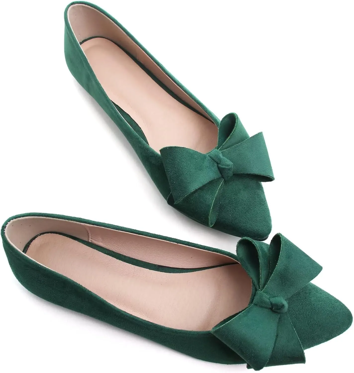 TN TANGNEST Women Classical Bowknot Flats Comfort Slip-on Pointed Toe Dress Shoes Walking Flats
