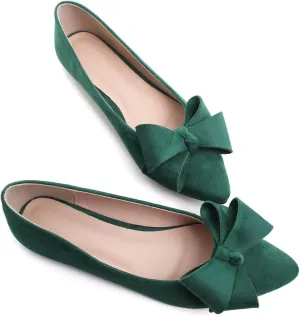 TN TANGNEST Women Classical Bowknot Flats Comfort Slip-on Pointed Toe Dress Shoes Walking Flats