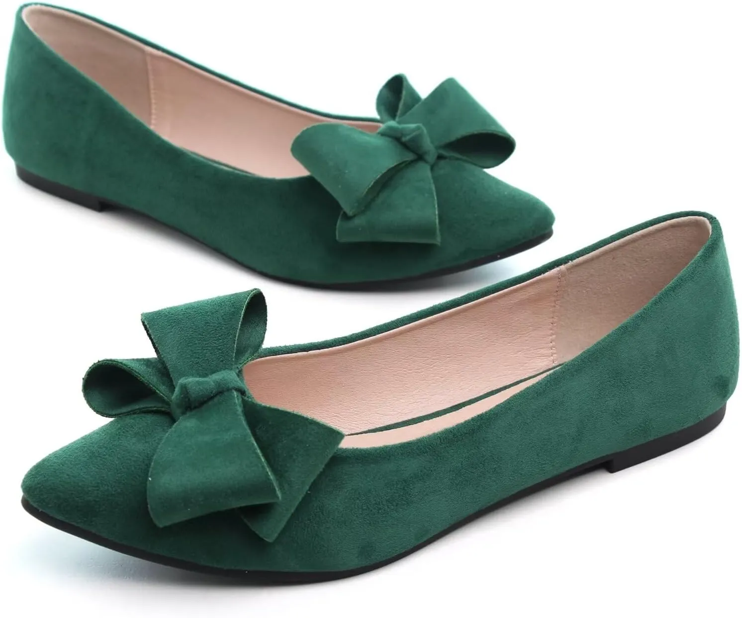 TN TANGNEST Women Classical Bowknot Flats Comfort Slip-on Pointed Toe Dress Shoes Walking Flats