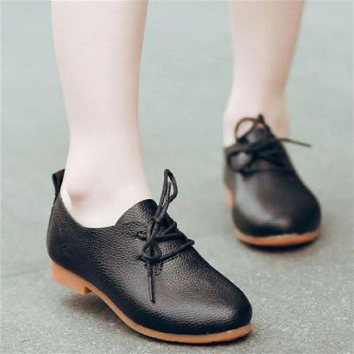 Toddler Little Girl's Boy's British Style Lace Up Saddle Shoes Casual Oxfords Flats