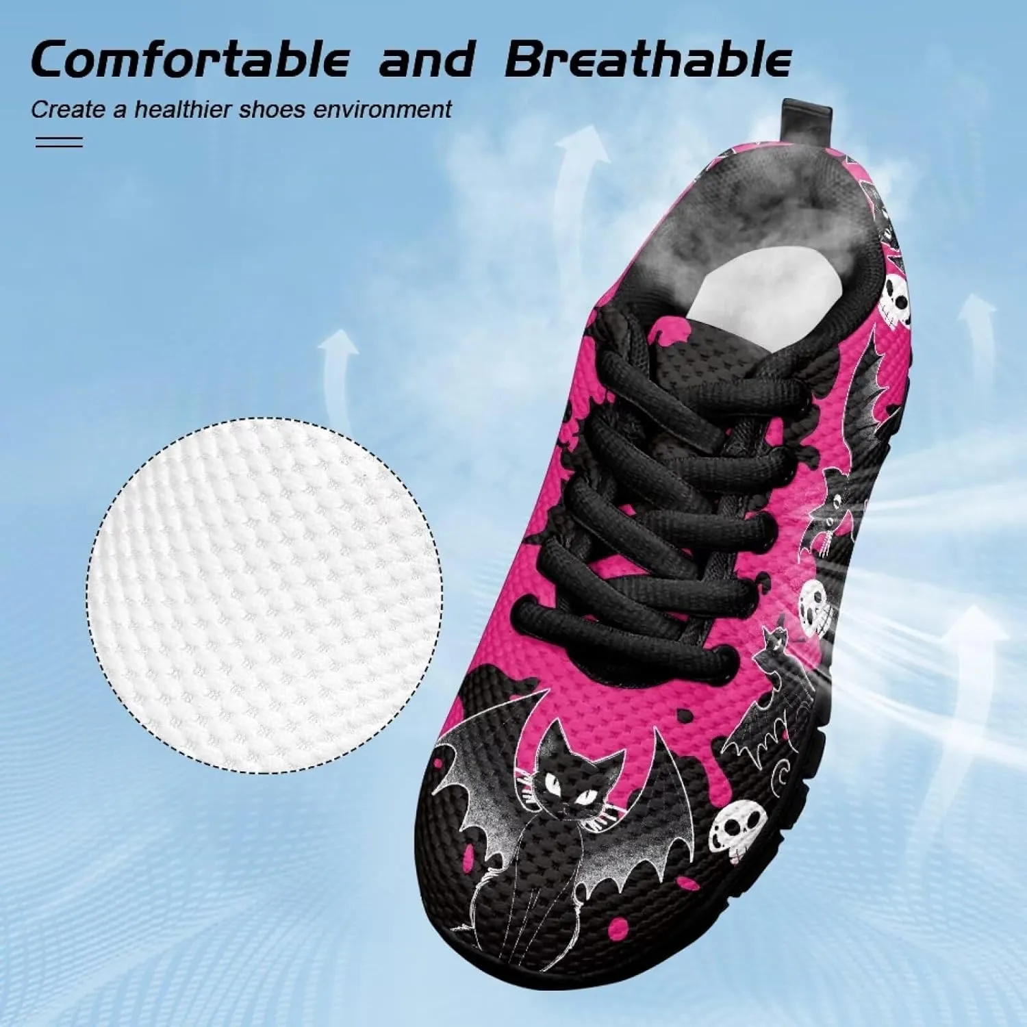 Trendy Girls Running Shoes Cartoon Animals Sneakers Kids Athletic Shoes