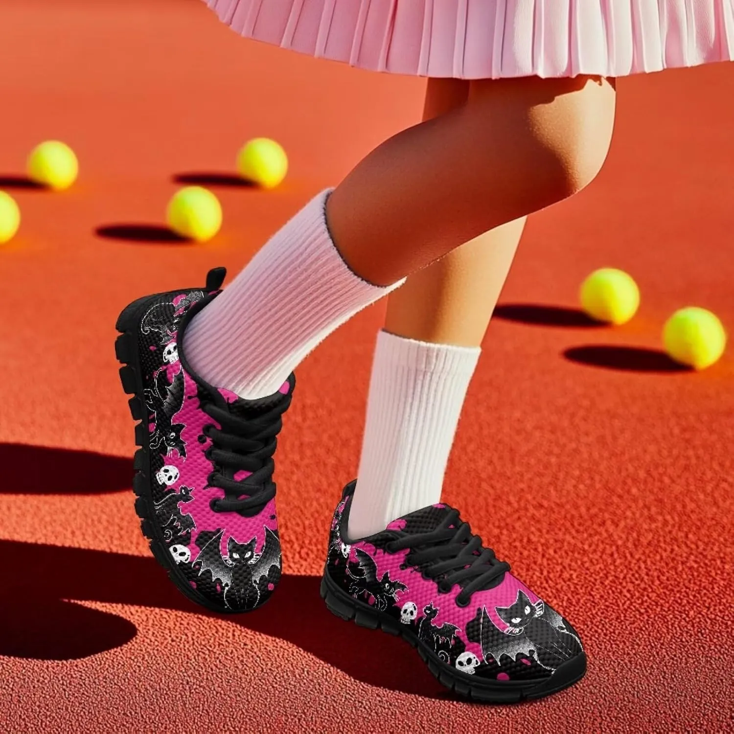Trendy Girls Running Shoes Cartoon Animals Sneakers Kids Athletic Shoes