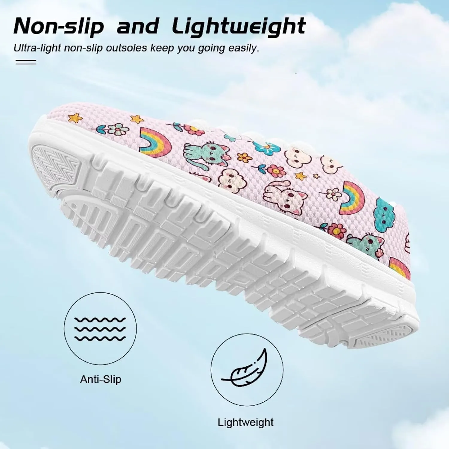 Trendy Girls Running Shoes Cute Sneakers for Kids School Athletic Shoes