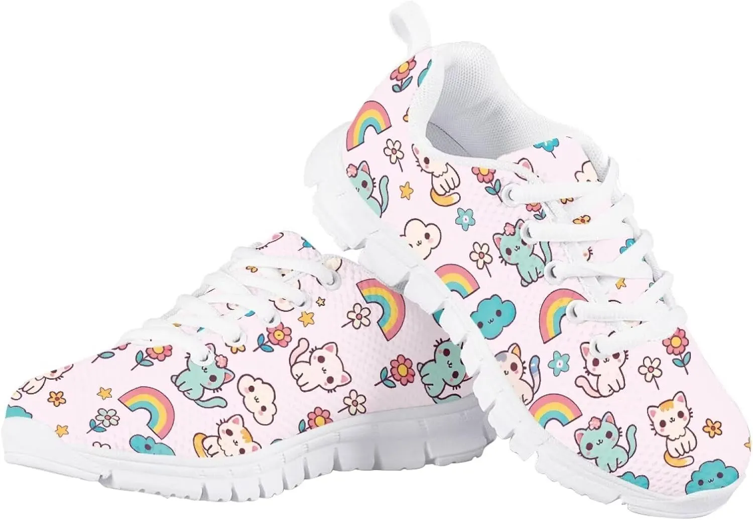 Trendy Girls Running Shoes Cute Sneakers for Kids School Athletic Shoes