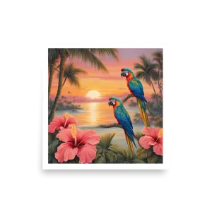 Tropical Landscape Photo Paper Poster
