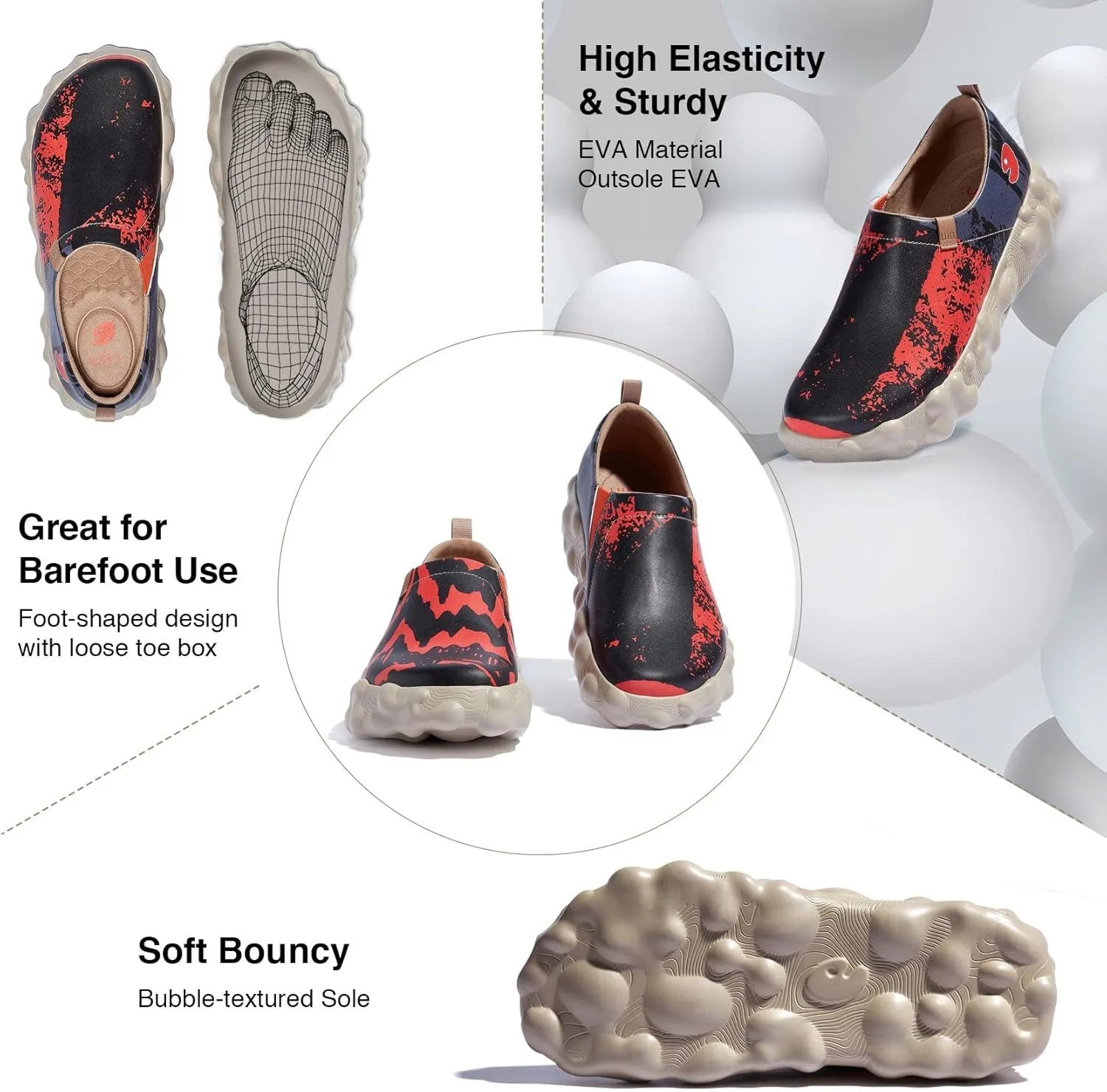 UIN Men's Fashion Sneakers Walking Art Travel Shoes Toledo Ⅵ