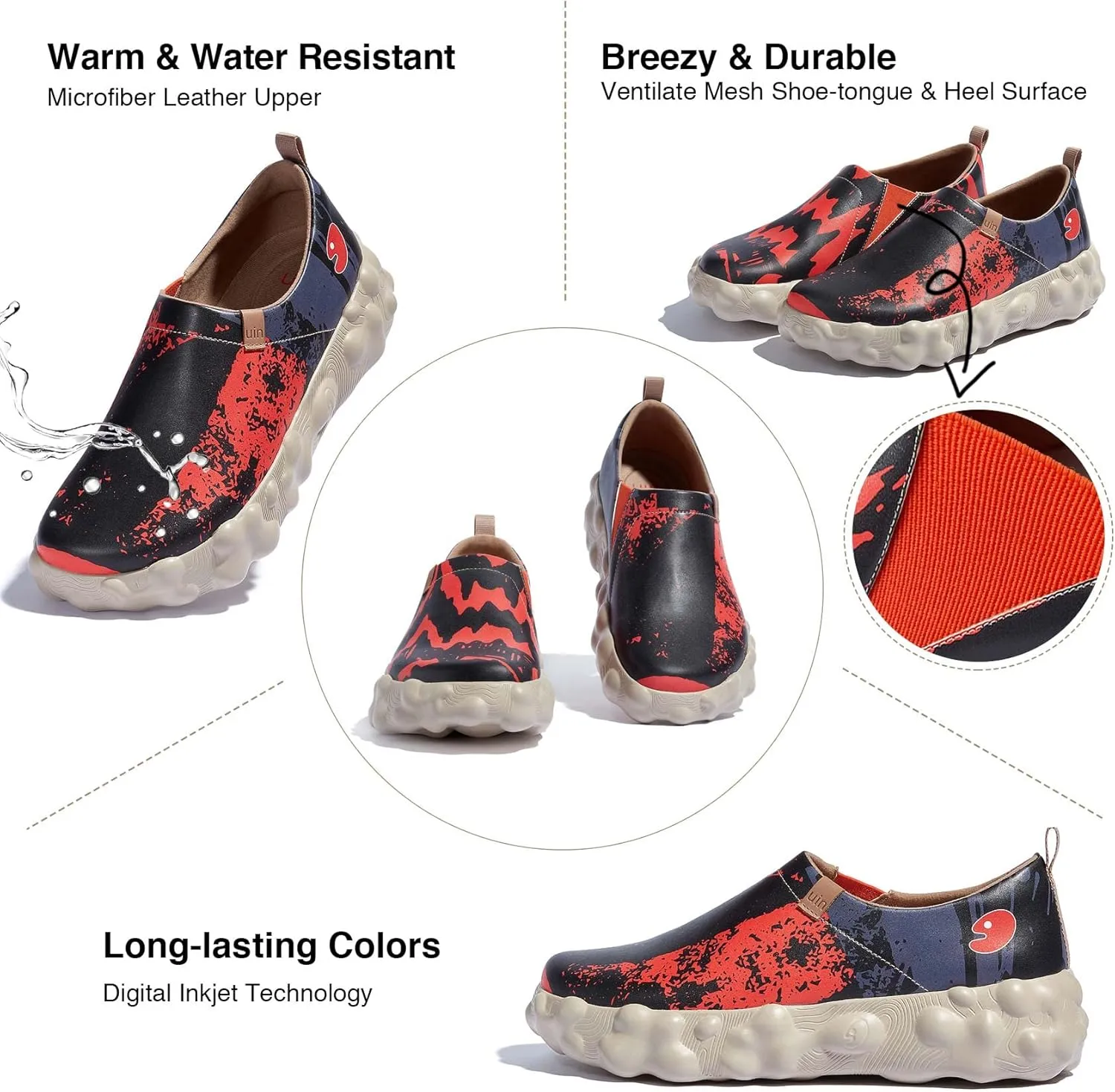 UIN Men's Fashion Sneakers Walking Art Travel Shoes Toledo Ⅵ