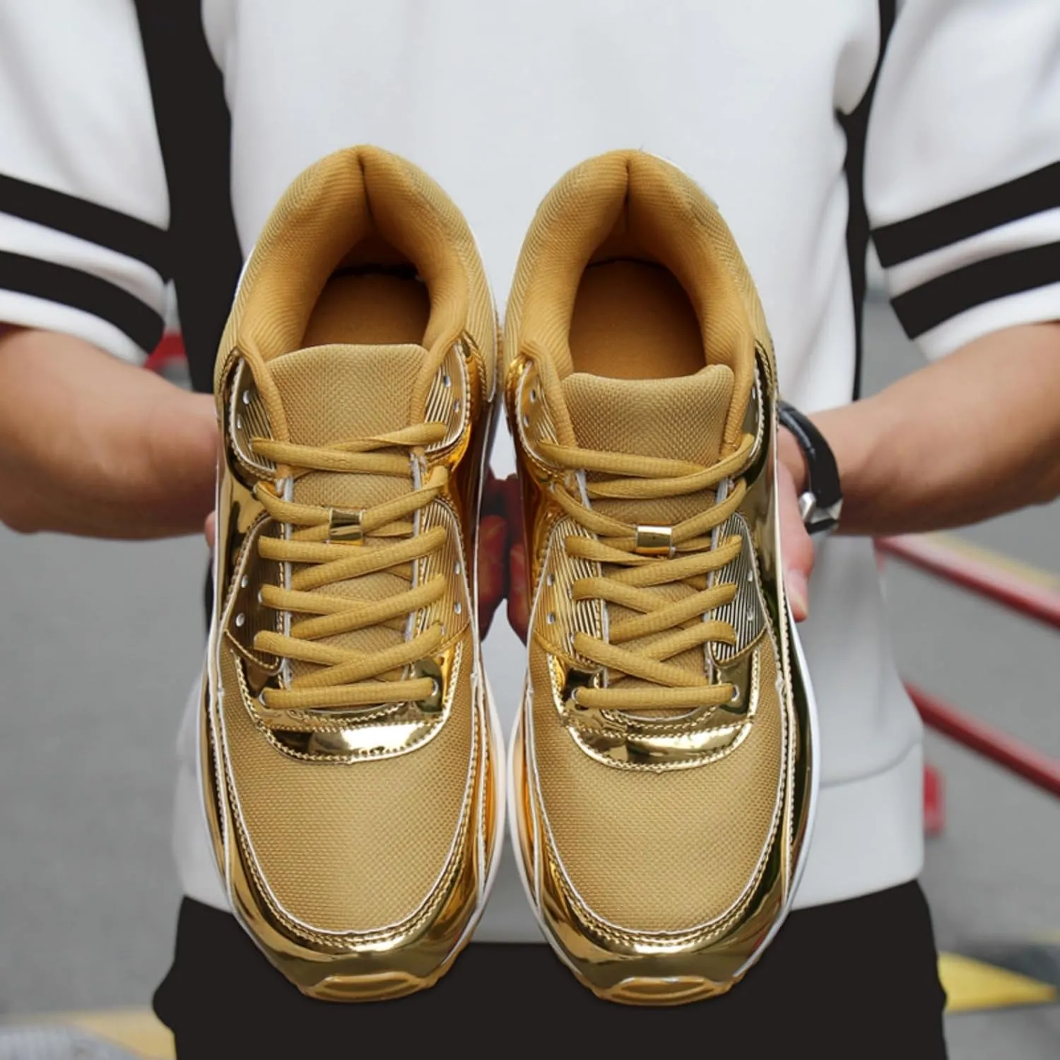 Unisex Fashion Sneakers - Trendy Design,Comfortable Fit, Mesh - Fabric SplicedUpper for Casual and