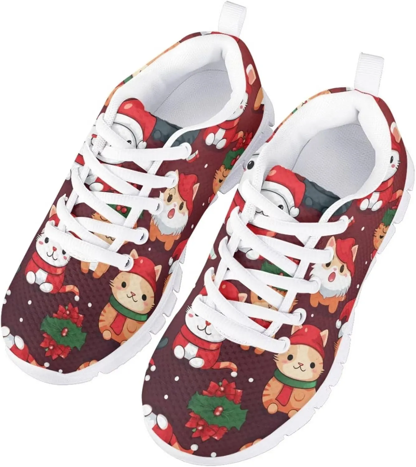 Uourmeti School Sneakers for Girls Boys Kids Running Tennis Shoes Lace Up