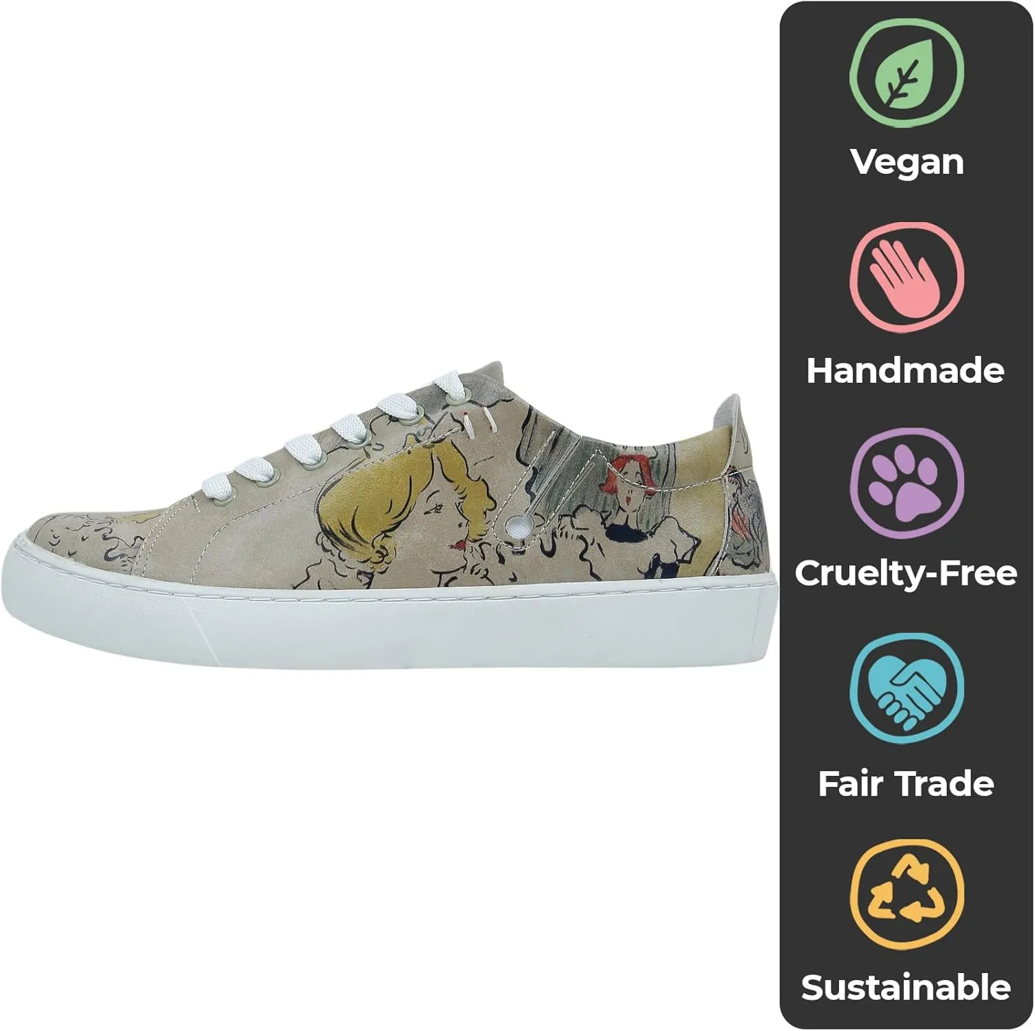 Vegan Leather Sneakers for Women - Handmade and Unique Fashion Sneakers for Women