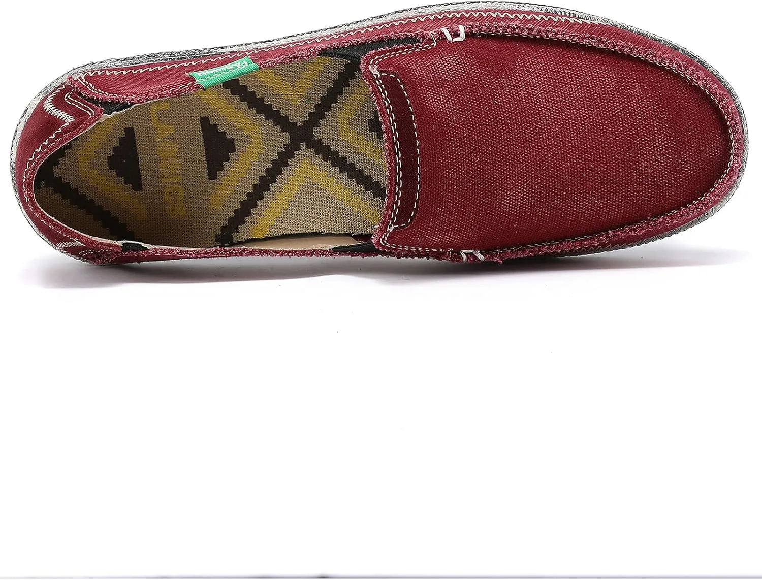 VILOCY Mens Slip on Deck Shoes Zero Drop Casual Canvas Loafer Vintage Flat Boat Shoes