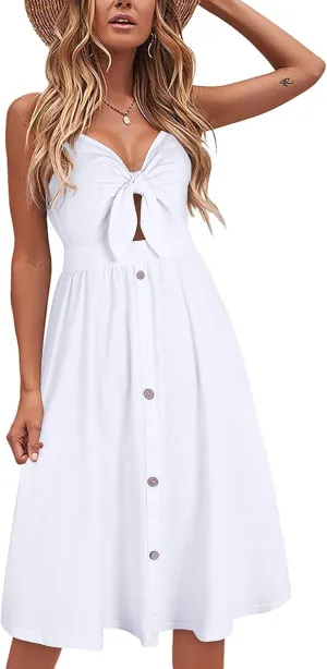 VOTEPRETTY Women's Summer Dresses Spring Sundresses Beach Clothes Outfit Vacation 2024 V Neck Casual Tropical Resort Hawaiian