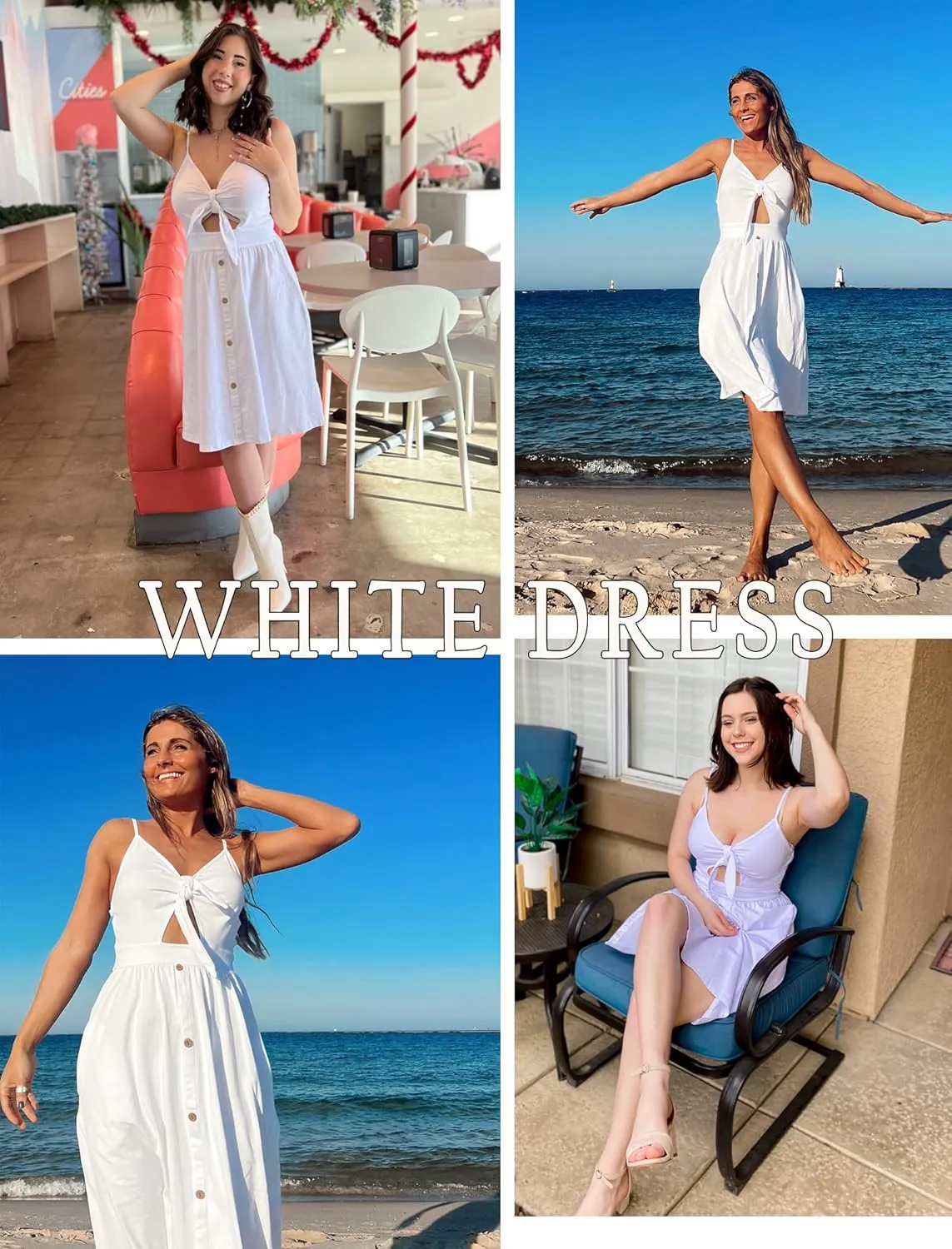 VOTEPRETTY Women's Summer Dresses Spring Sundresses Beach Clothes Outfit Vacation 2024 V Neck Casual Tropical Resort Hawaiian