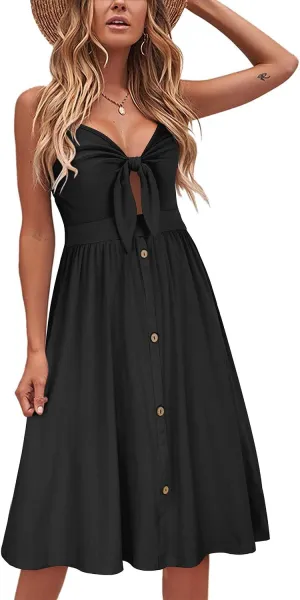 VOTEPRETTY Women's Summer Dresses Spring Sundresses Beach Clothes Outfit Vacation 2024 V Neck Casual Tropical Resort Hawaiian