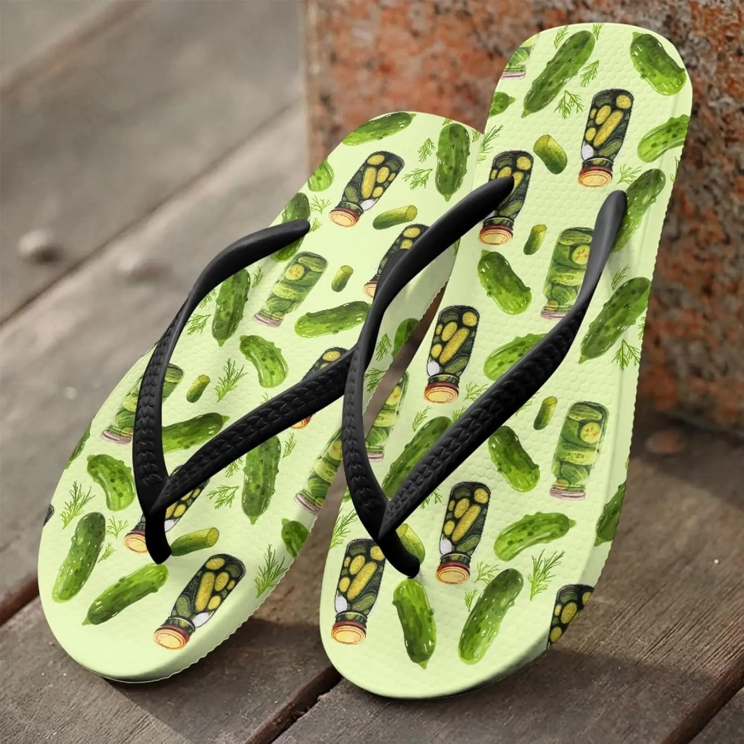 Walking Flip Flops Flat Sandal Yoga Mat Summer Beach Shoe Thong Slippers for Women with Arch Support