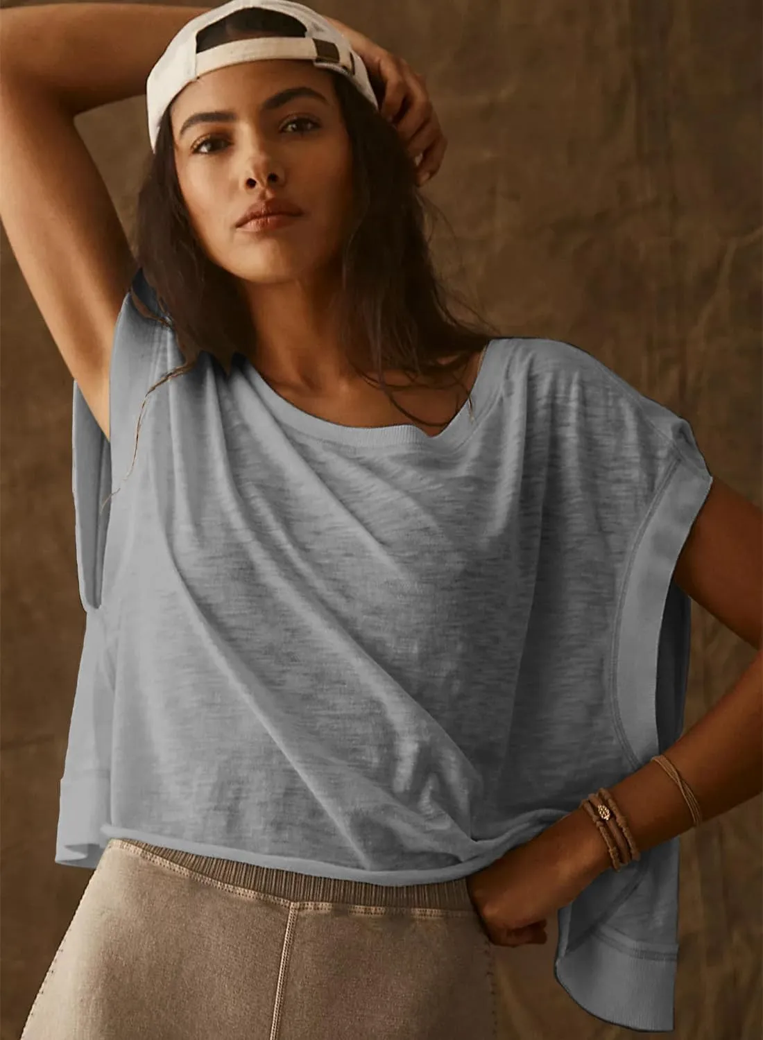 Women Short Sleeve Workout Shirts Open Back Tops Casual Yoga Y2k Athletic Gym Slouchy Crop Running Tees
