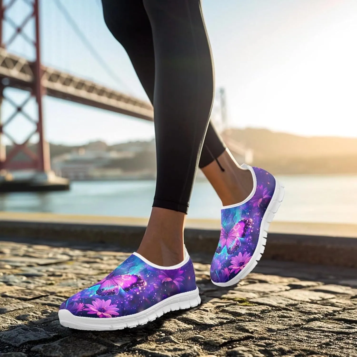 Women Slip On Sneakers Trendy Casual Shoes Womens Non Slip Walking Shoes