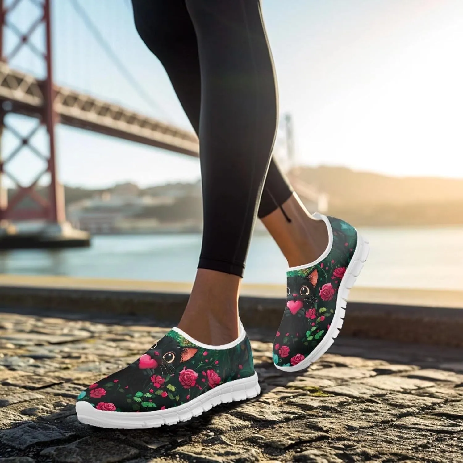 Women Slip On Sneakers Trendy Casual Shoes Womens Non Slip Walking Shoes