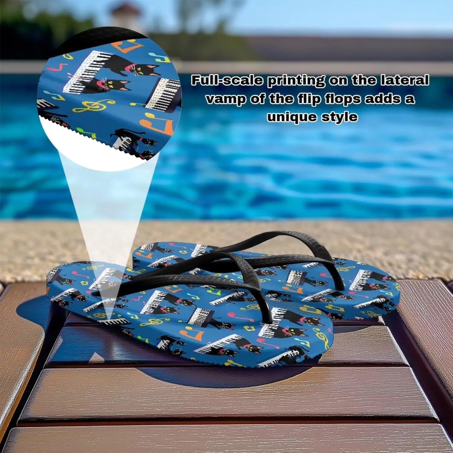 Women's Beach Pool Flip Flops Waterproof Walking Thong Sandals Slippers Summer Outdoor Indoor Shoes