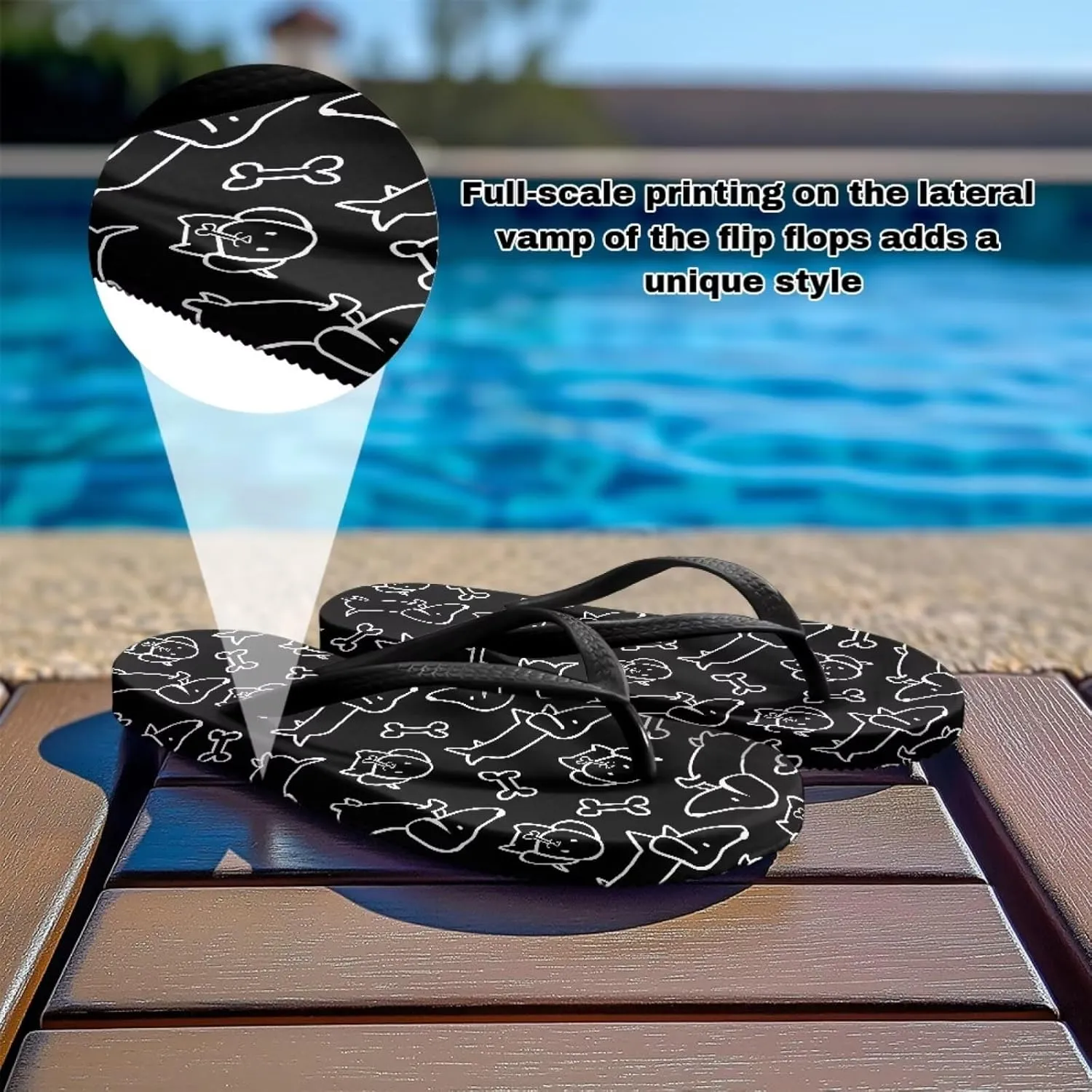 Women's Beach Pool Flip Flops Waterproof Walking Thong Sandals Slippers Summer Outdoor Indoor Shoes