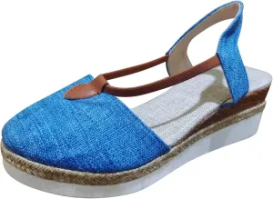 Women's Closed Toe Colorblock Sandals High Elastic Summer Platform Shoes Braided Spring Trendy Vacation Sandal