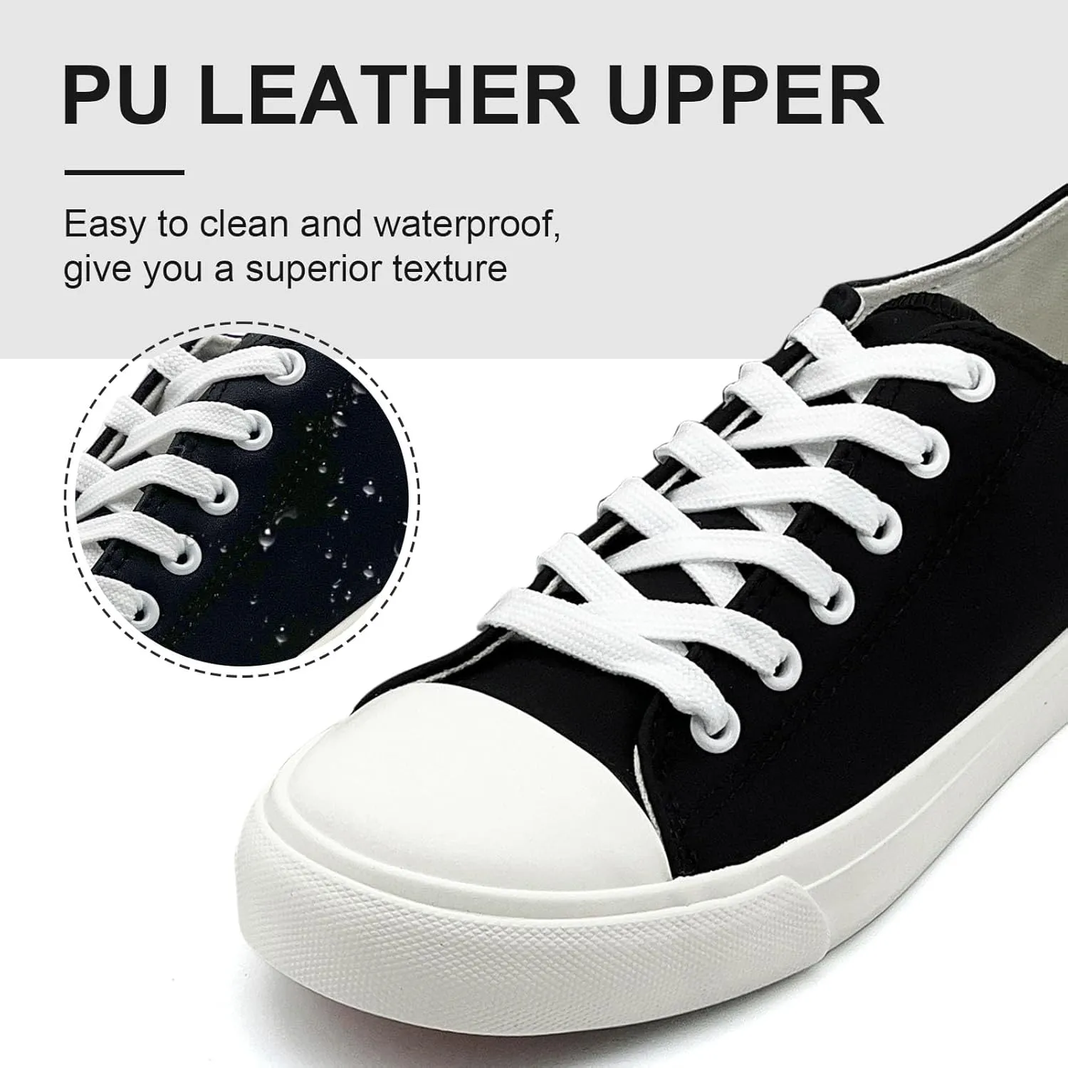 Women’s Men’s Fashion Sneakers Low Top PU Leather Shoes for Women Men Classic Lace Up Sneakers Casual Tennis Walking Shoes Comfortable