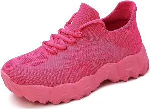 Women's Mesh Lace Lightweight Low-Cut Sneakers, Casual Tennis Shoes, Non-Slip, Fashionable Knitted Socks Shoes are Comfortable and Breathable