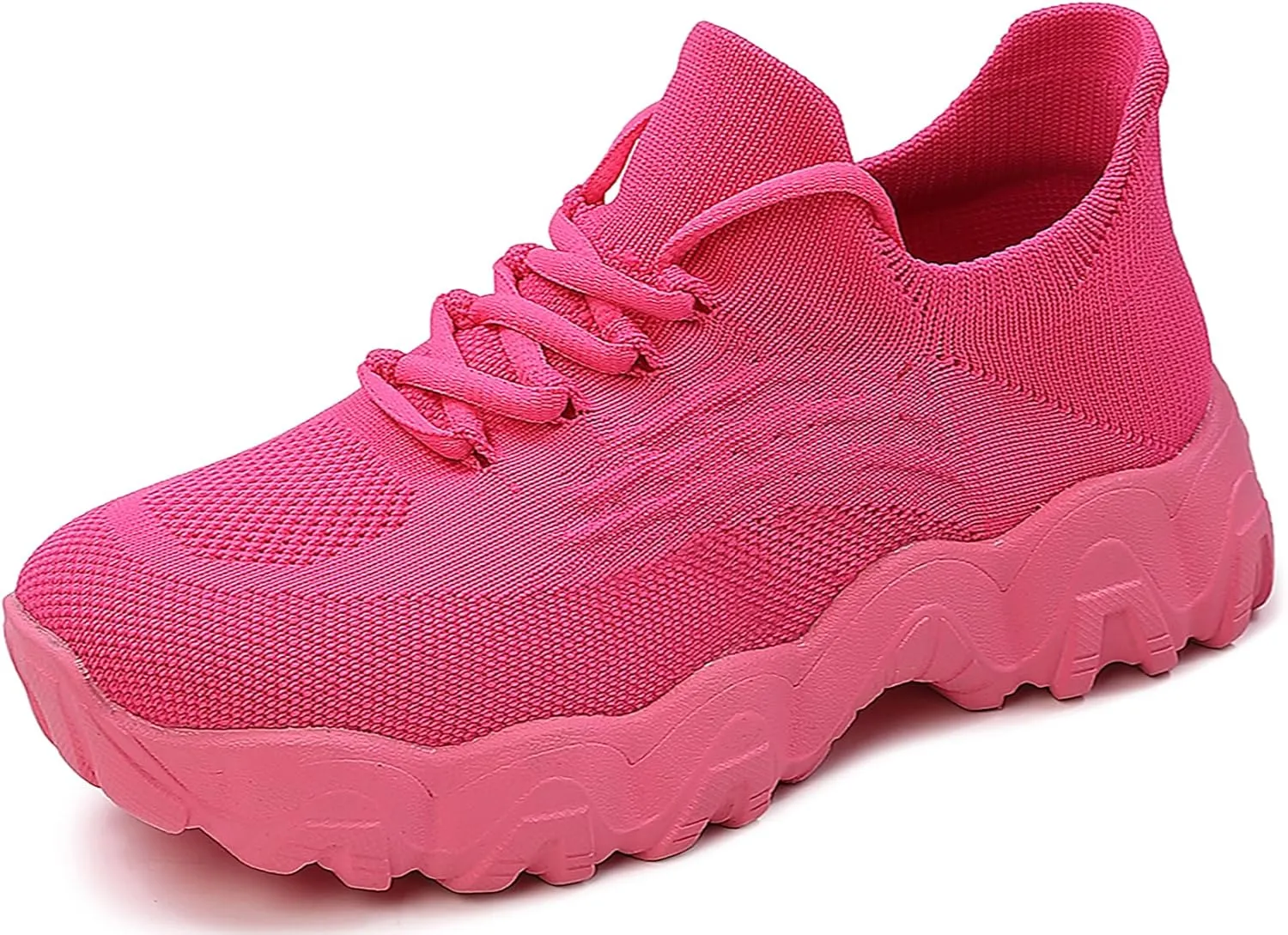 Women's Mesh Lace Lightweight Low-Cut Sneakers, Casual Tennis Shoes, Non-Slip, Fashionable Knitted Socks Shoes are Comfortable and Breathable