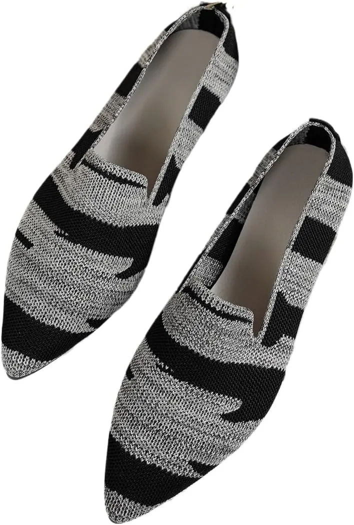 Women's Pointed Shoes Flat Shoes Woven Breathable Open Back Comfort Casual Formal Daily Wear Shoes