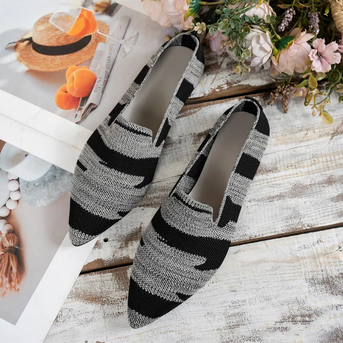 Women's Pointed Shoes Flat Shoes Woven Breathable Open Back Comfort Casual Formal Daily Wear Shoes