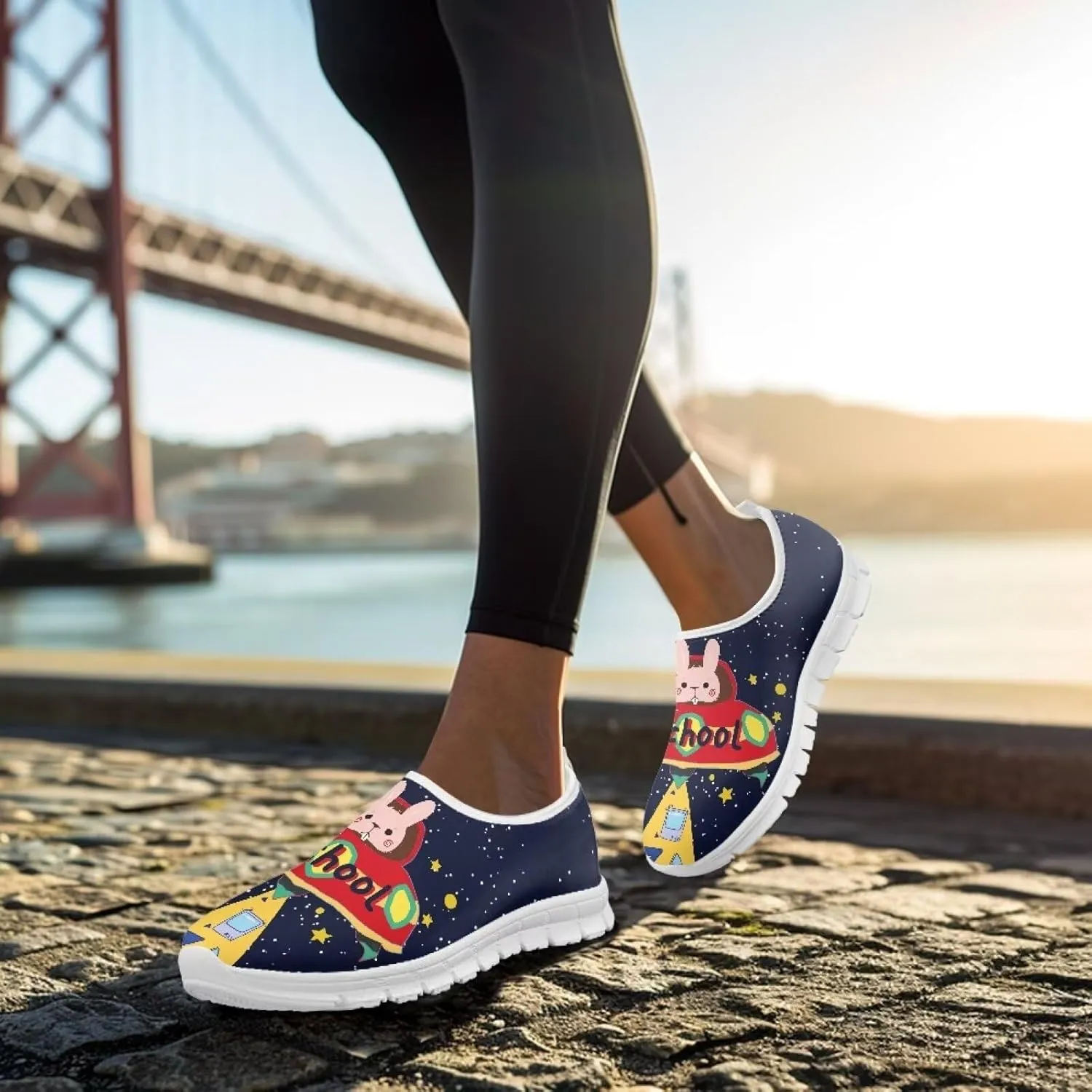 Women's Sneaker Casual Low Top Outdoor Walking Sneaker Soft Lightweight Breathable Slip On Summer Shoes for Ladies