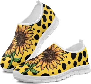 Women's Sneakers Casual Low Top Running Sneaker Flat Breathable Slip On Soft Holiday Play Athletic Shoes for Womens
