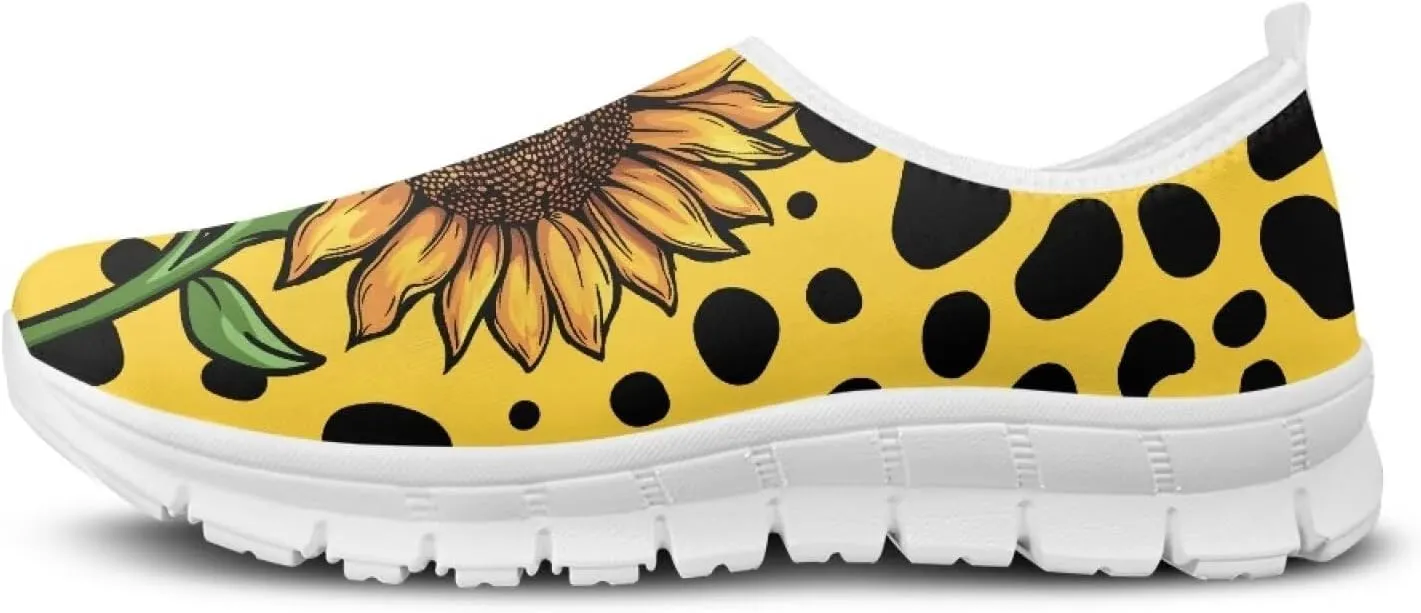 Women's Sneakers Casual Low Top Running Sneaker Flat Breathable Slip On Soft Holiday Play Athletic Shoes for Womens