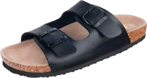 Women's Summer Sandals with Cork Footbed & Adjustable Buckle Suede Straps Open Toe Slides for Beach Vacation