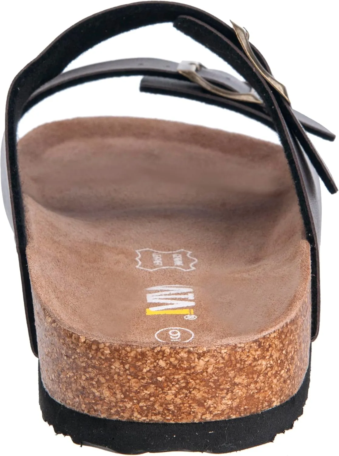 Women's Summer Sandals with Cork Footbed & Adjustable Buckle Suede Straps Open Toe Slides for Beach Vacation