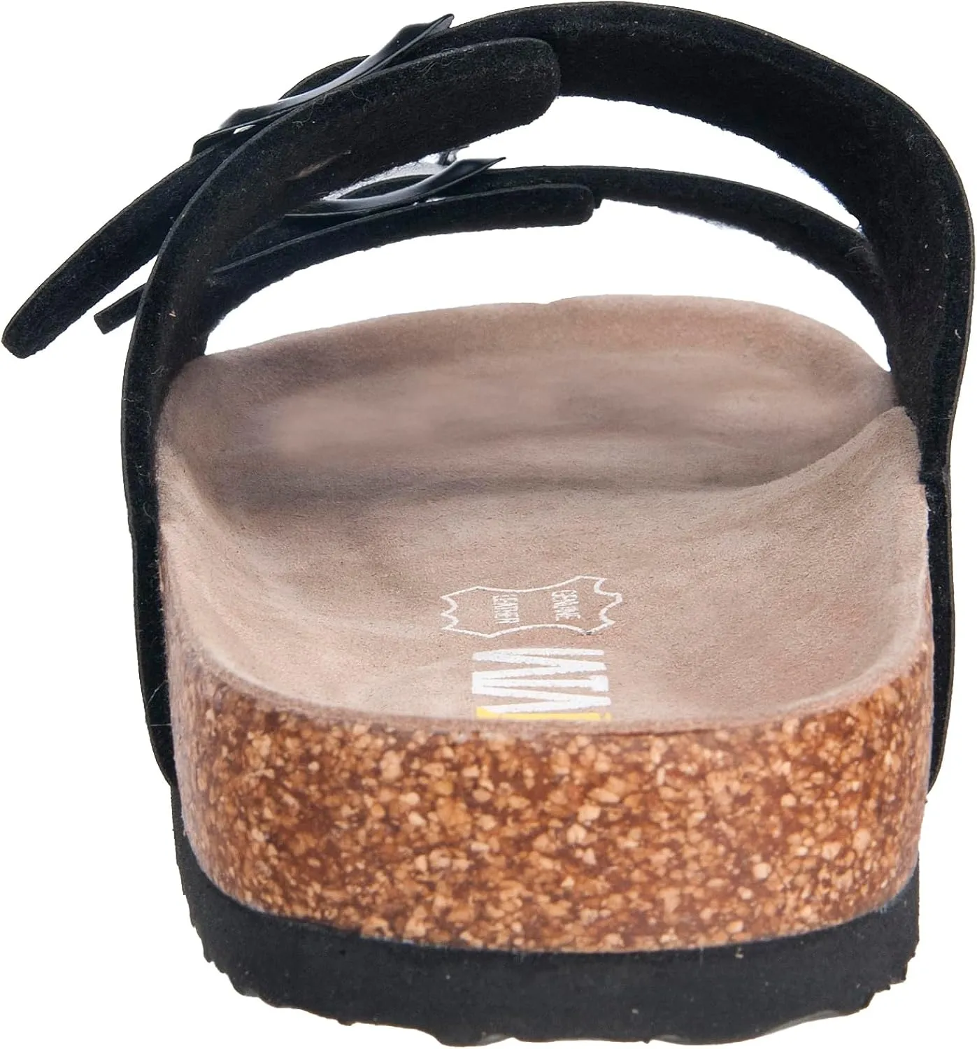 Women's Summer Sandals with Cork Footbed & Adjustable Buckle Suede Straps Open Toe Slides for Beach Vacation