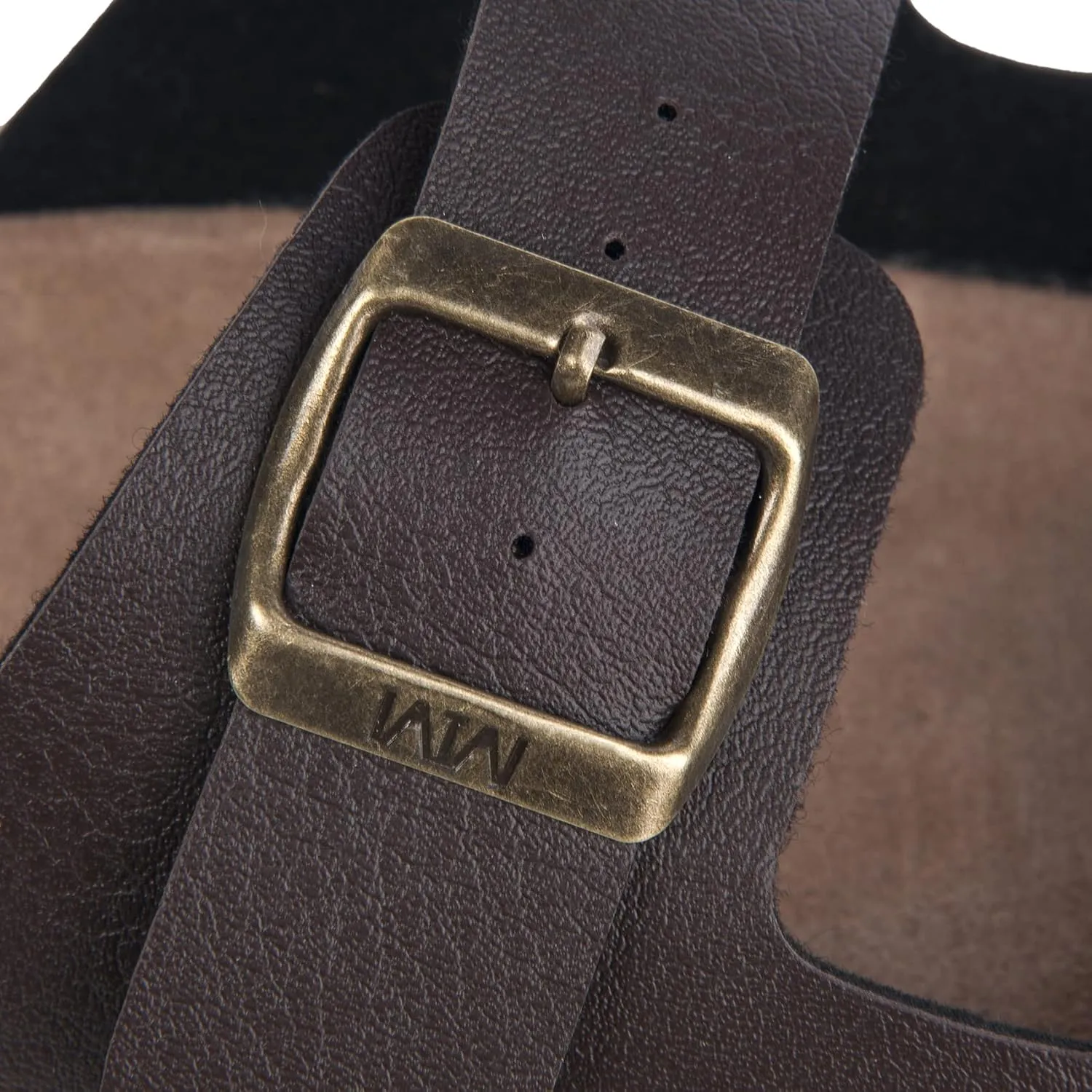 Women's Summer Sandals with Cork Footbed & Adjustable Buckle Suede Straps Open Toe Slides for Beach Vacation