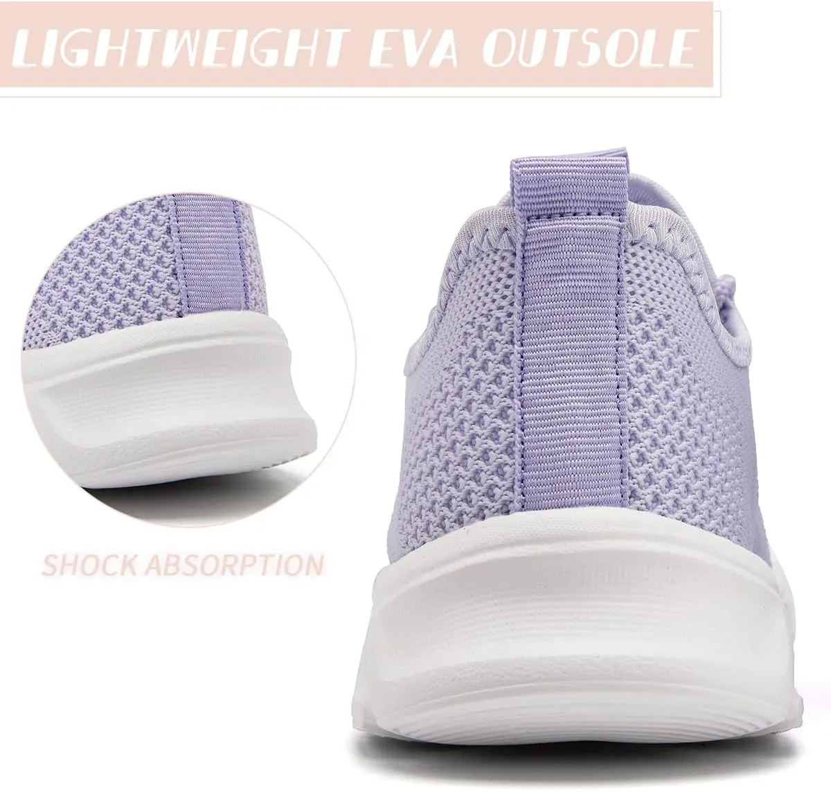 Womens Walking Shoes Slip On Tennis Running Fashion Sneakers for Sport Workout Gym Athletic Outdoor Jogging Exercise Lightweight Breathbale Shoe