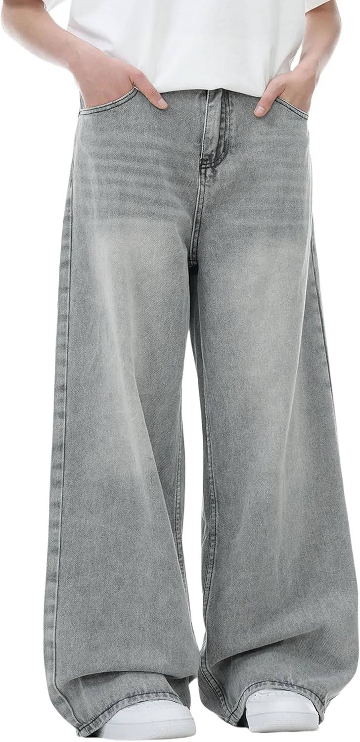 Y2K Baggy Jeans Men Women Hip Hop Skater Jeans Vintage Dance Skateboard Pants Straight Leg Denim Jeans