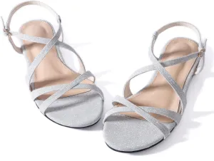 YANWENFANG Women Flat Sandals Adjustable Ankle Strap Roman Gladiator Boho Beach Summer Casual Vacation Goddess Vintage Italian Low Heel Block Festival Leather